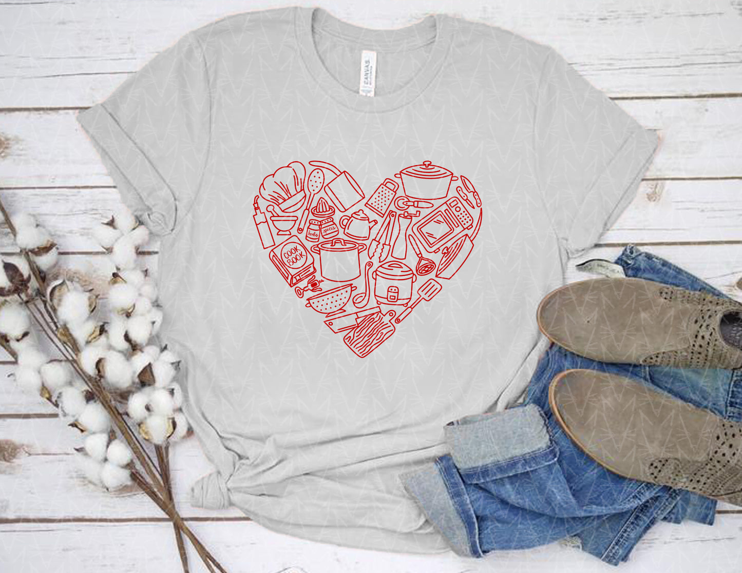 Cooking with Love Shirt (School Color Combo)