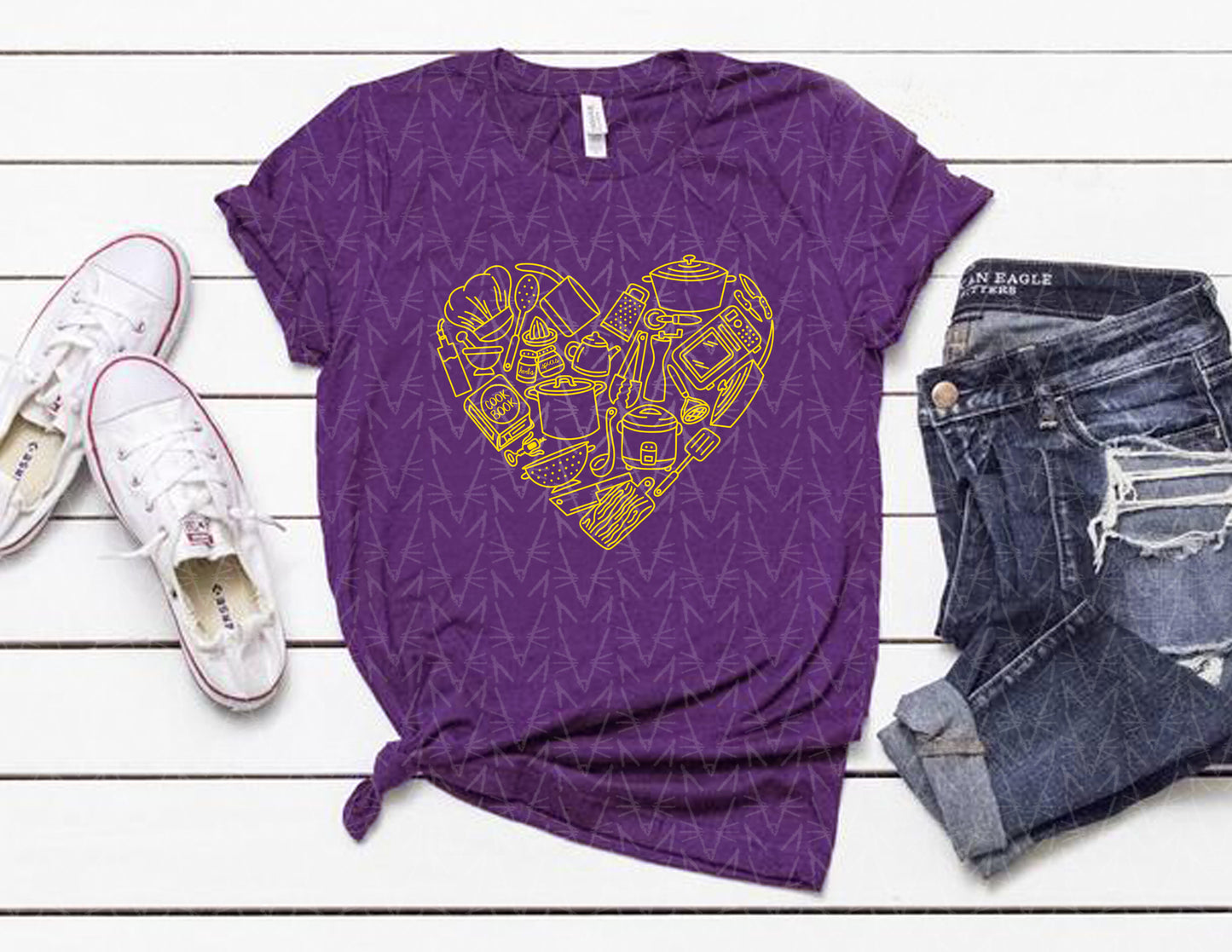 Cooking with Love Shirt (School Color Combo)