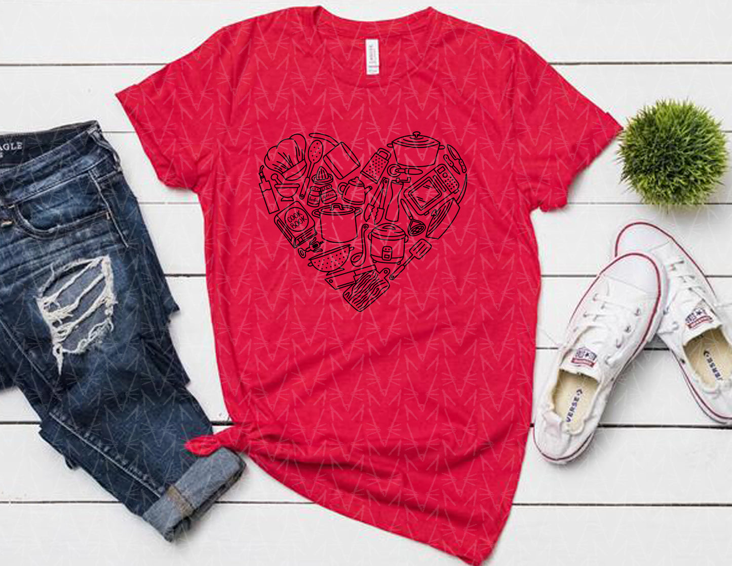 Cooking with Love Shirt (School Color Combo)