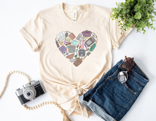 Cooking with Love Shirt (Faded Color Graphic)