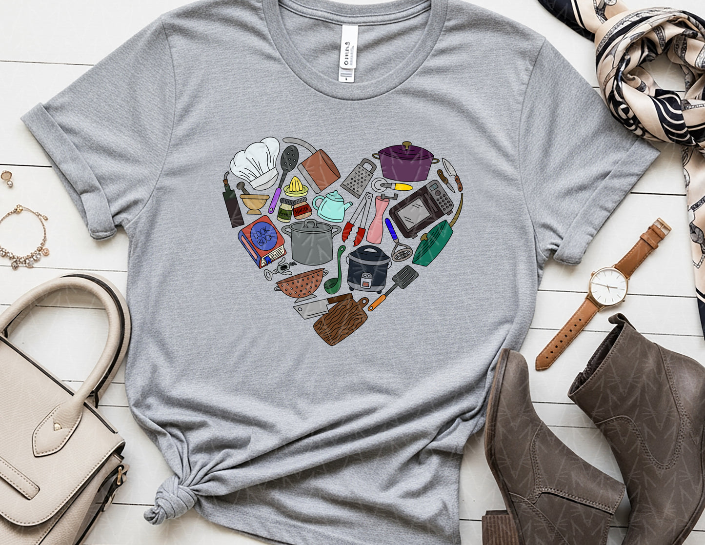 Cooking with Love Shirt (Full Color Graphic)
