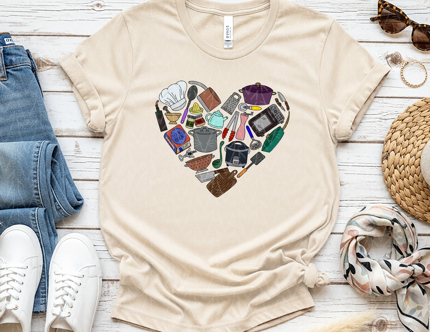 Cooking with Love Shirt (Full Color Graphic)