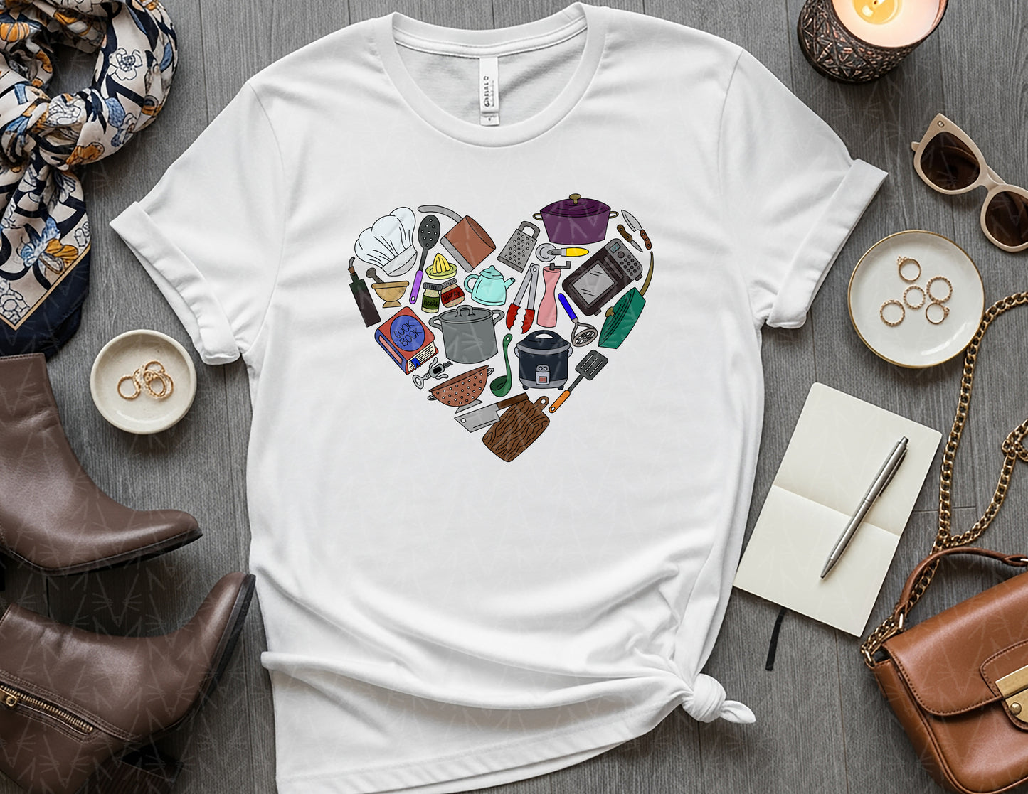 Cooking with Love Shirt (Full Color Graphic)