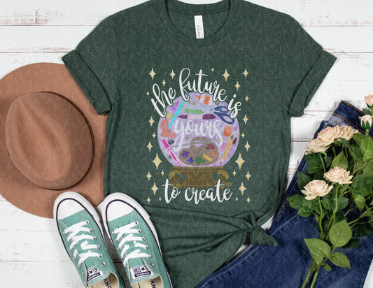 The Future is Yours to Create Shirt (White Graphic)