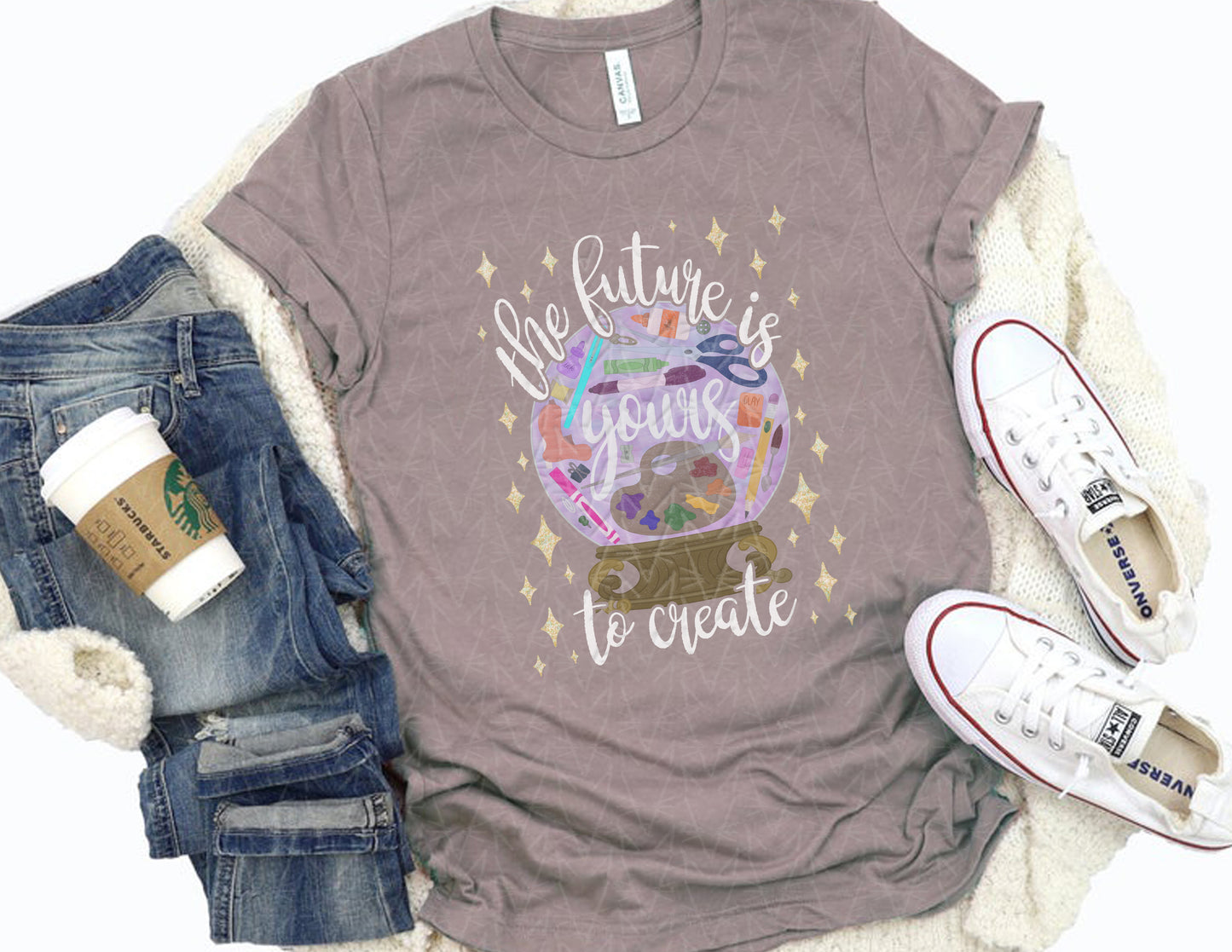 The Future is Yours to Create Shirt (White Graphic)