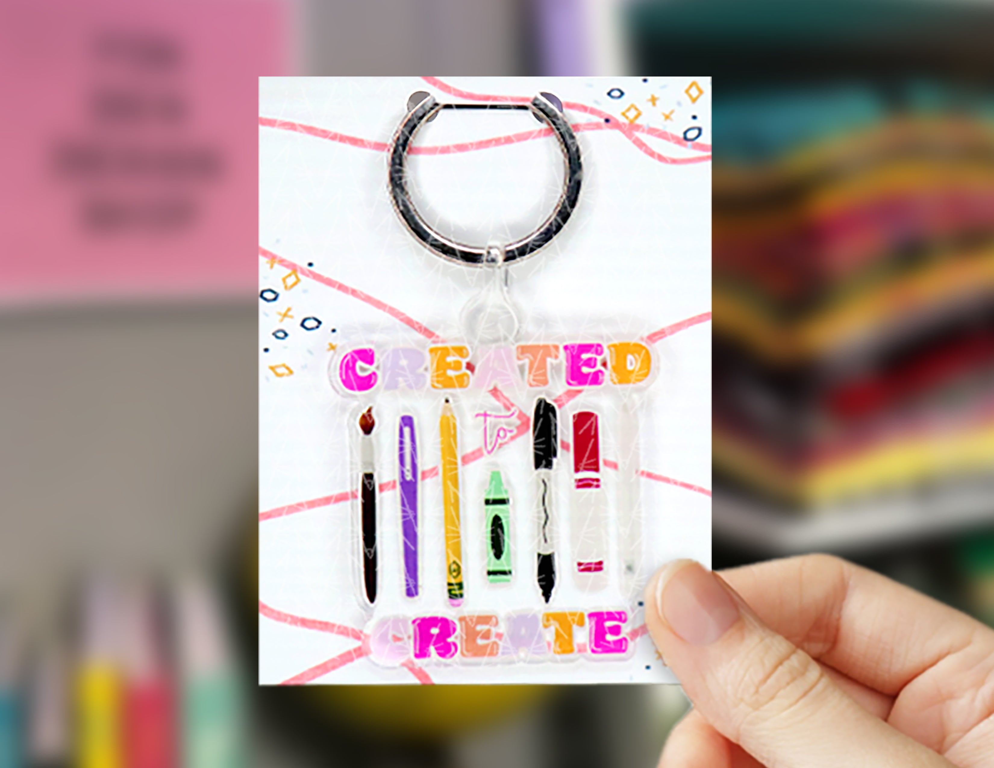 Acrylic Created to Create Keychain – Fox Den Design Shop
