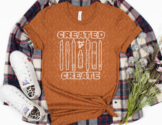 Created to Create Shirt (White Graphic)