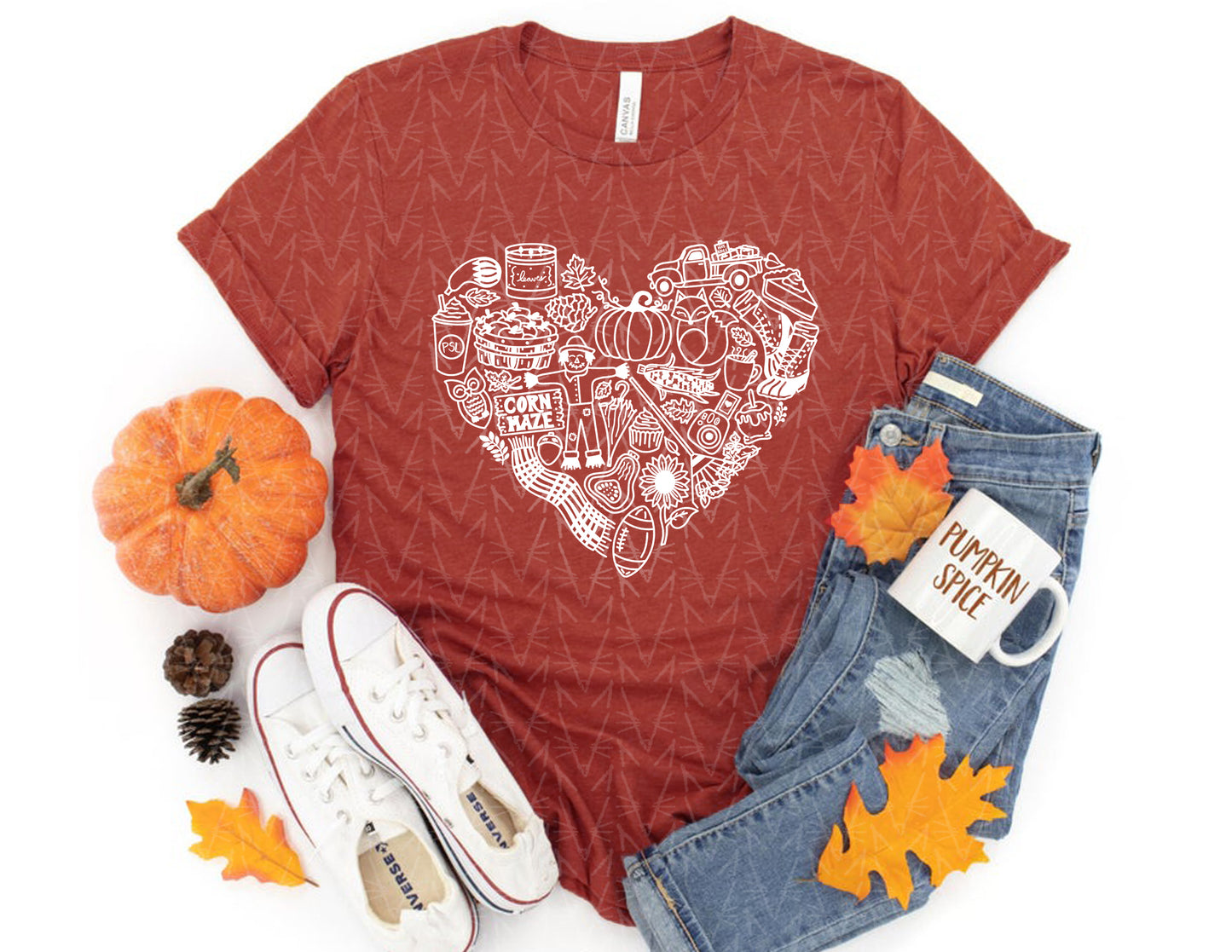 FALLing in Love with Autumn Shirt (White Graphic)