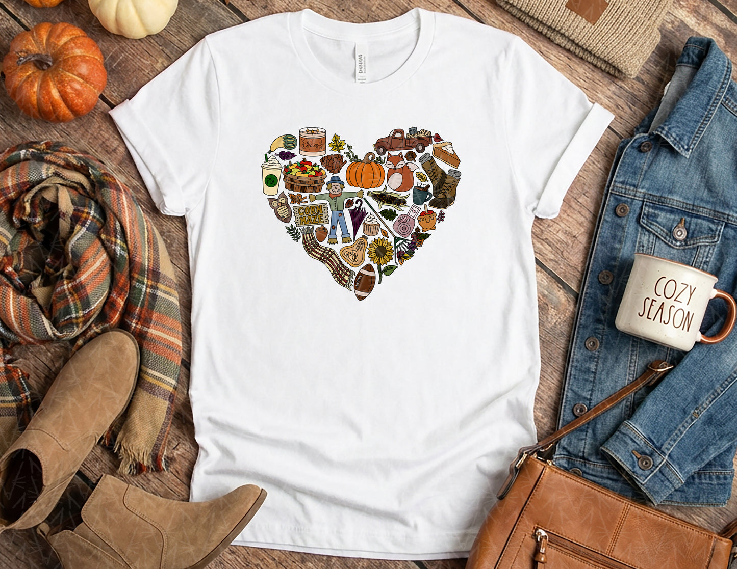 FALLing in Love with Autumn Shirt (Full Color Graphic)