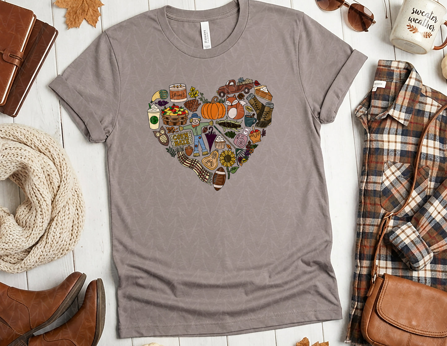 FALLing in Love with Autumn Shirt (Full Color Graphic)