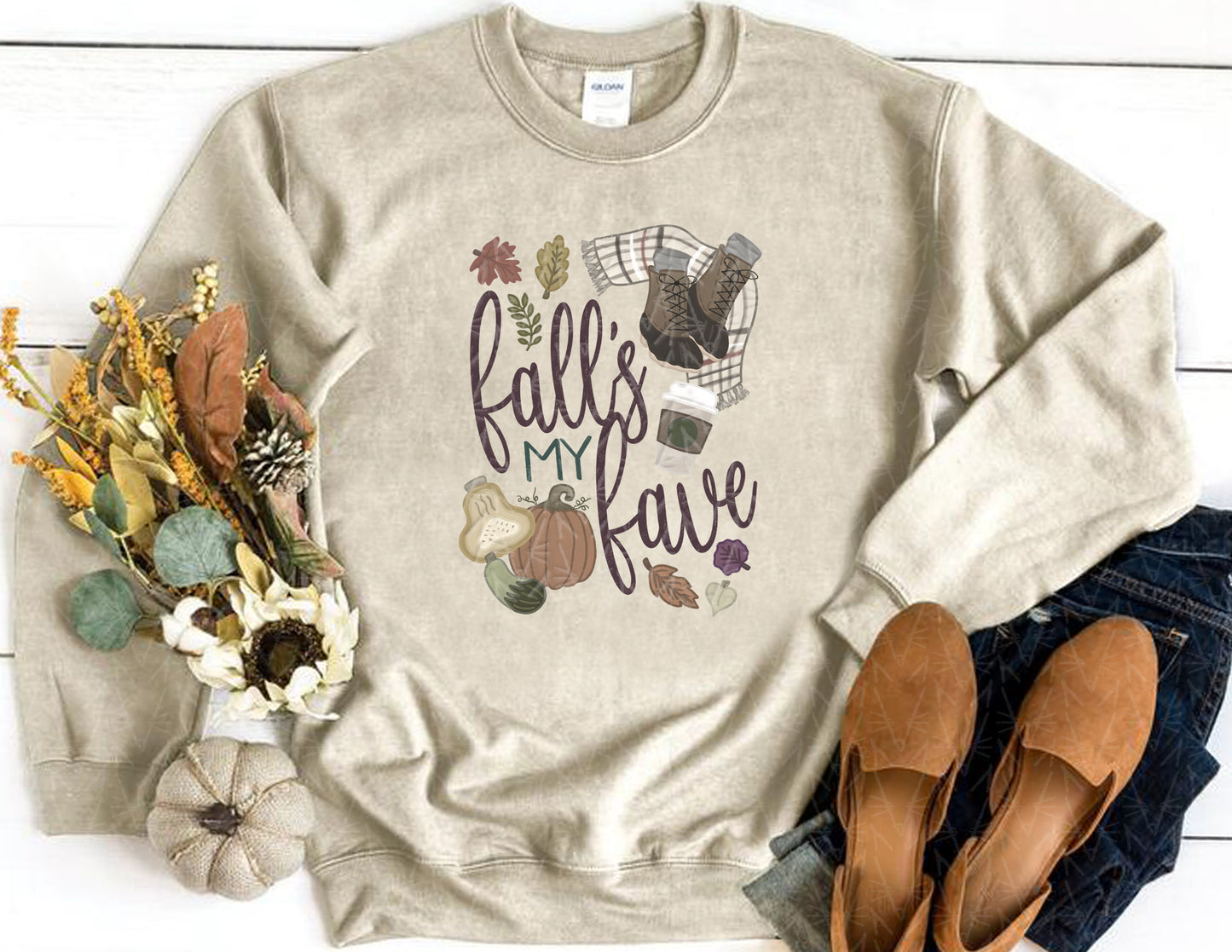 Fall's My Fave Sweatshirt (Full Color Graphic)
