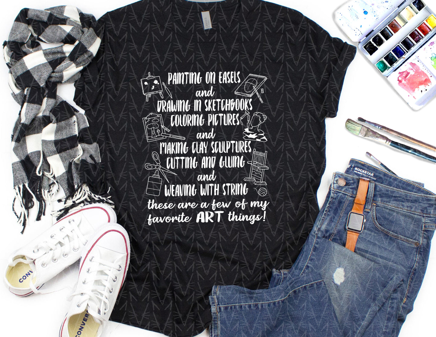 Favorite Art Things Shirt (White Graphic)