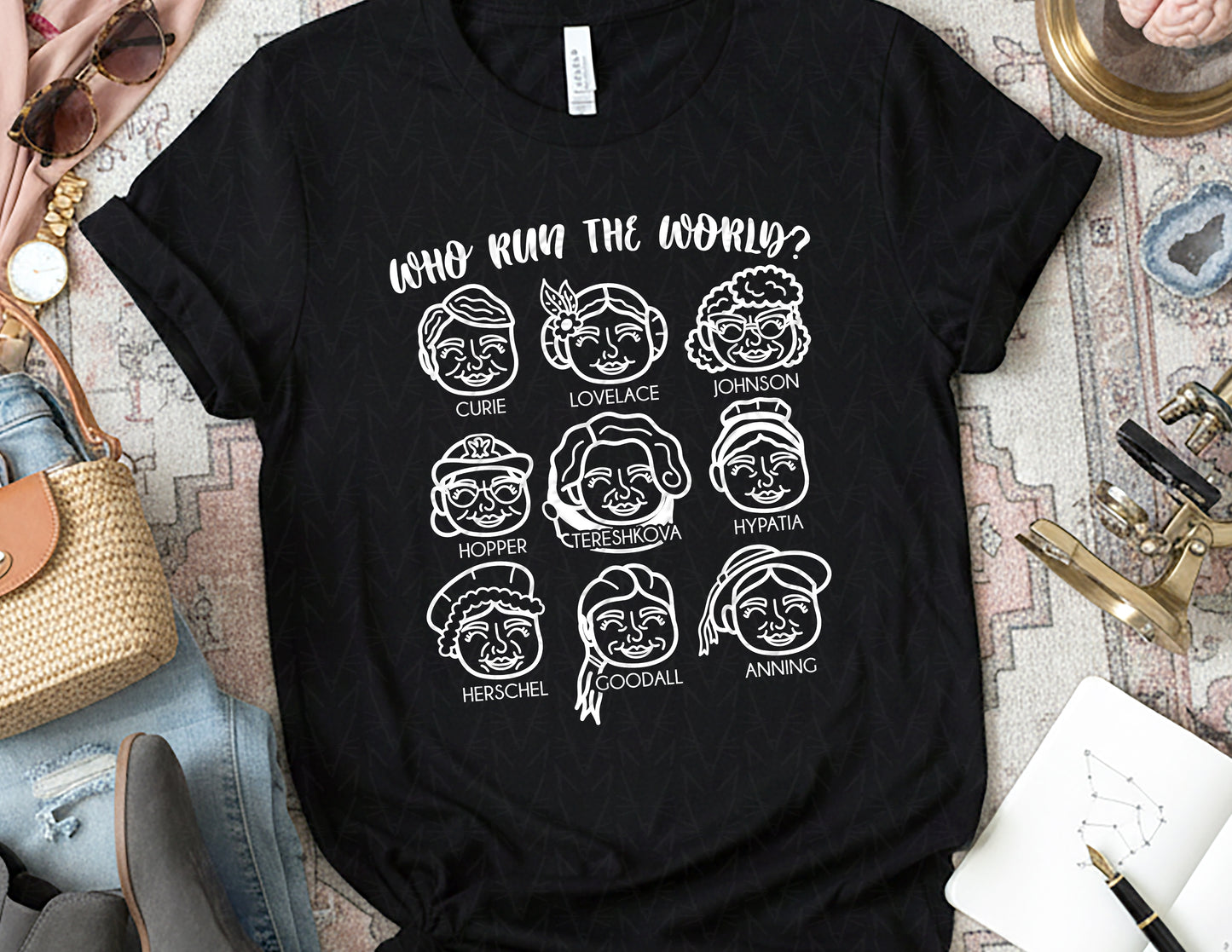 Female Scientists Run the World - Vol. 1 (White Graphic)