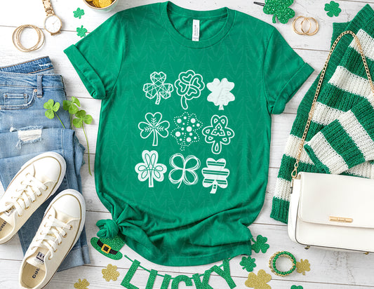 Field of Shamrocks Shirt (White Graphic)
