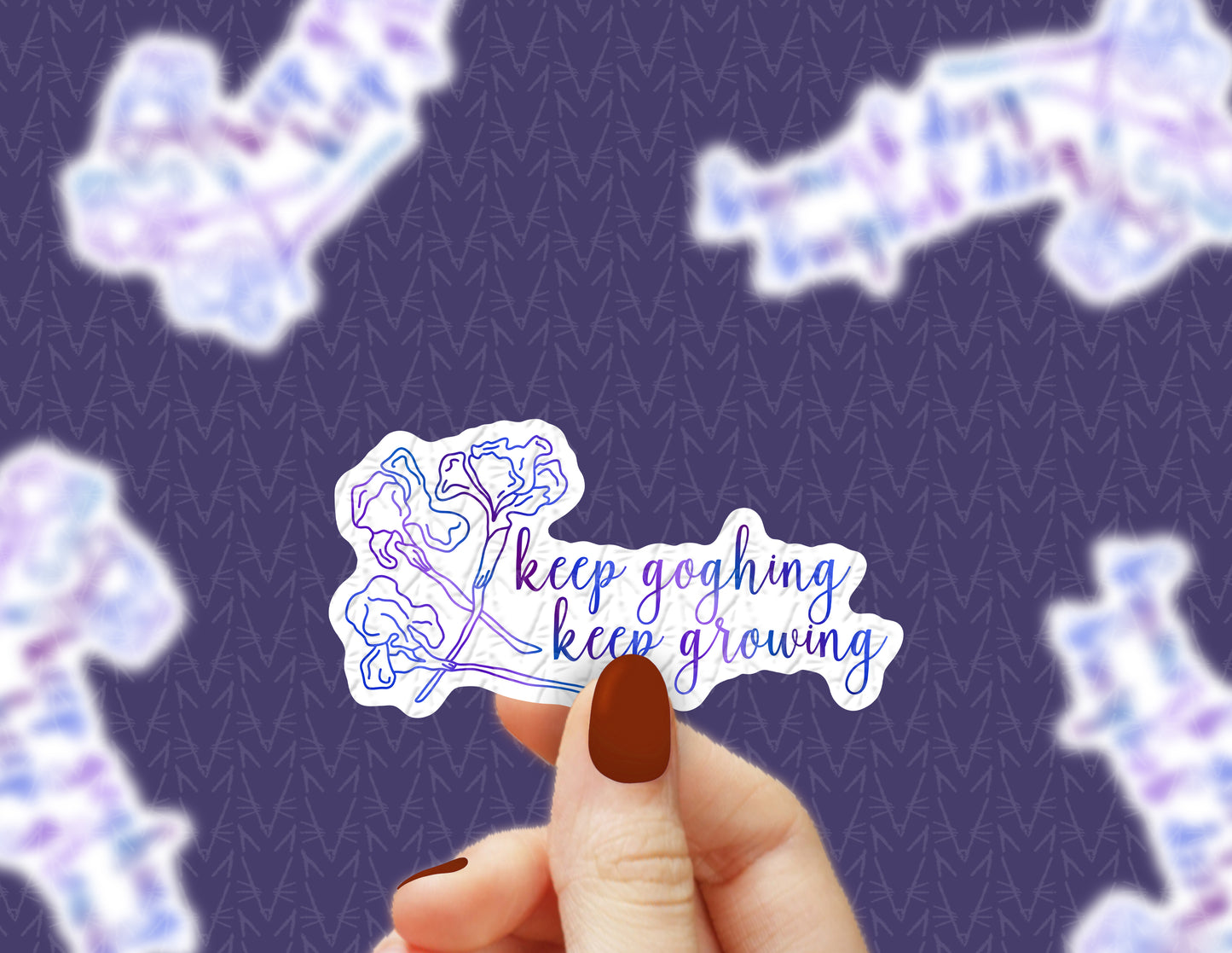 Keep Goghing & Growing Sticker