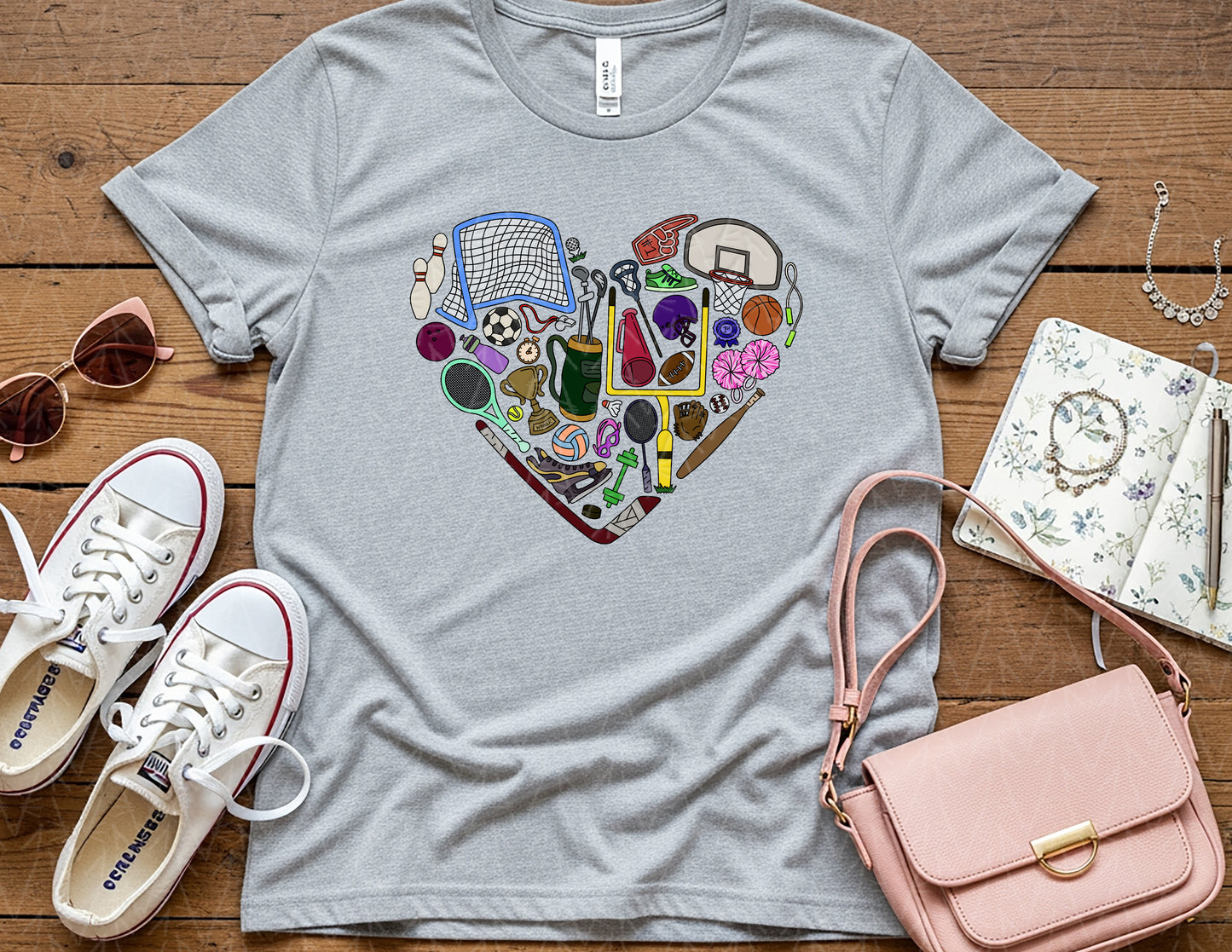 Get'cha Heart in the Game Shirt (Full Color Graphic)