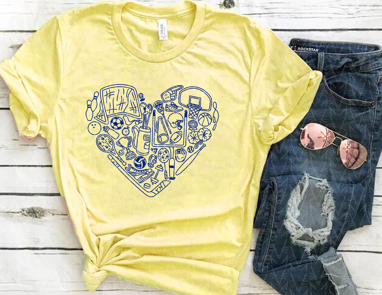 Get'cha Heart in the Game Shirt (School Color Combo)