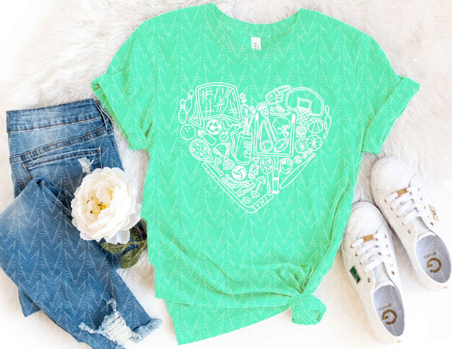 Get'cha Heart in the Game Shirt (Spring Color Combo)