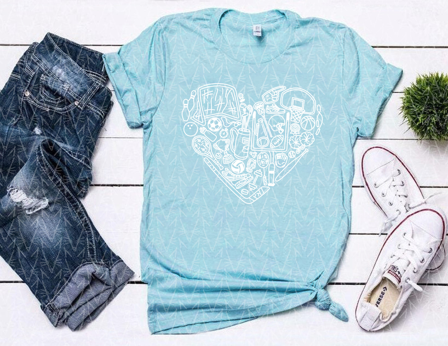 Get'cha Heart in the Game Shirt (Spring Color Combo)