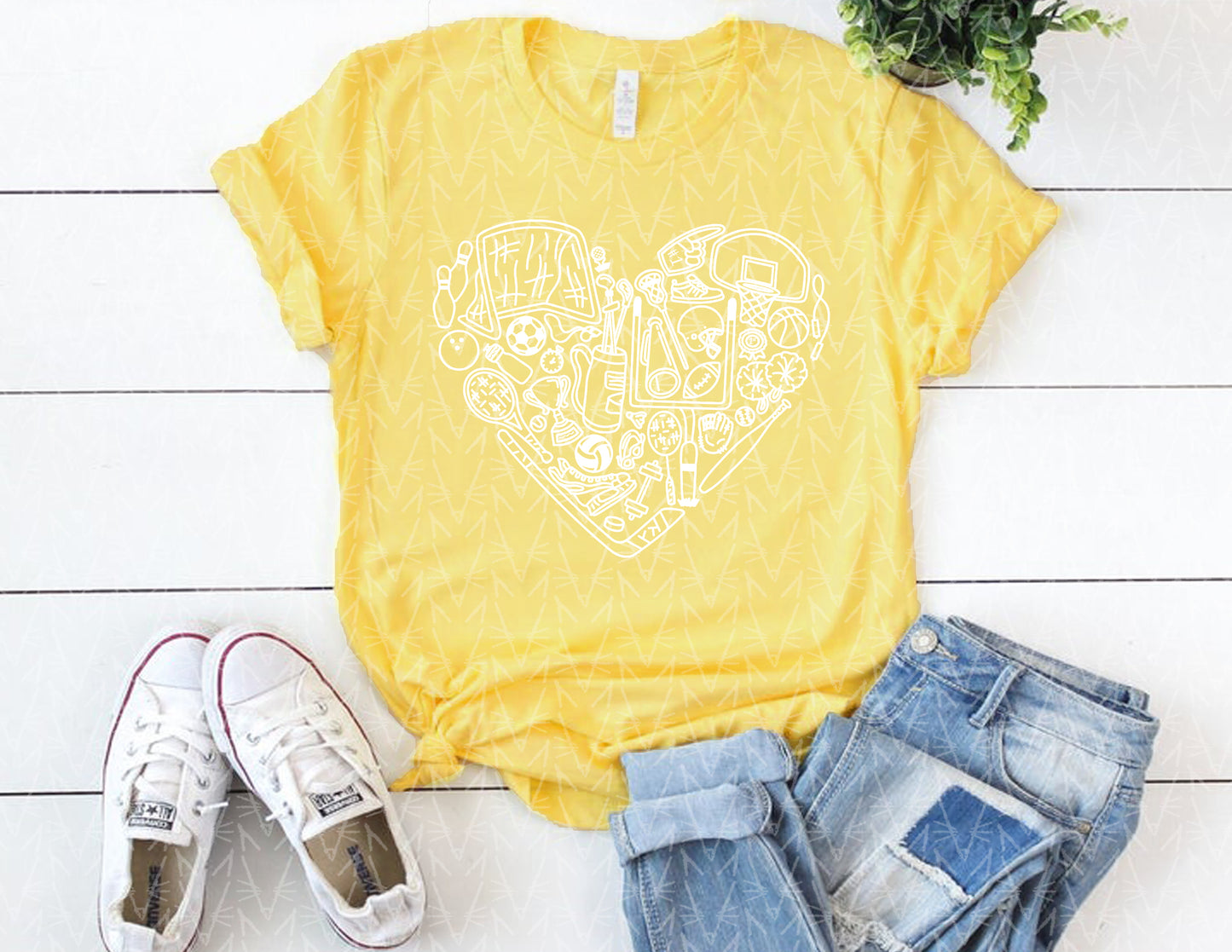 Get'cha Heart in the Game Shirt (Spring Color Combo)