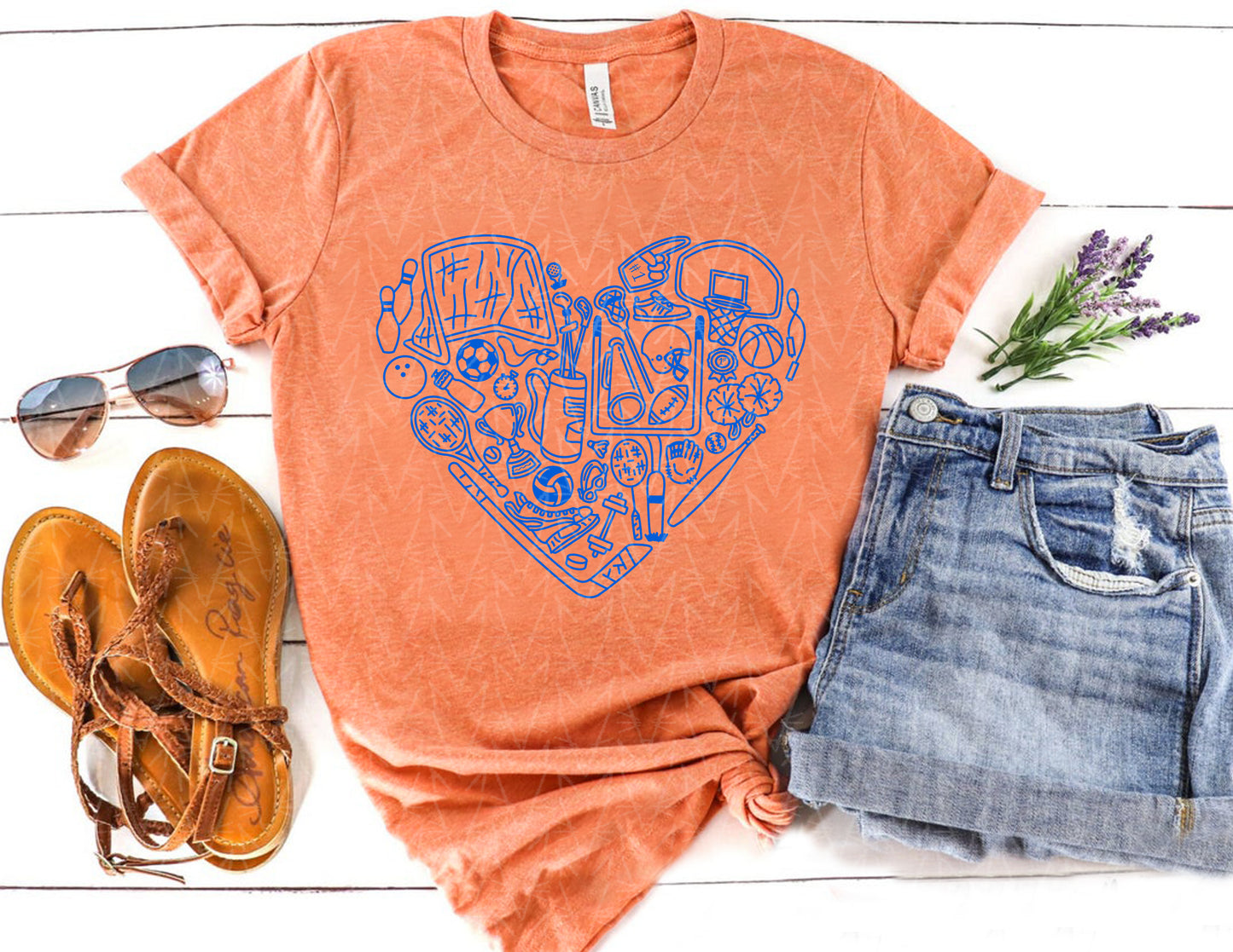 Get'cha Heart in the Game Shirt (Summer Color Combo)