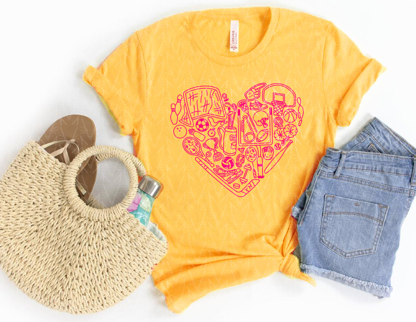 Get'cha Heart in the Game Shirt (Summer Color Combo)