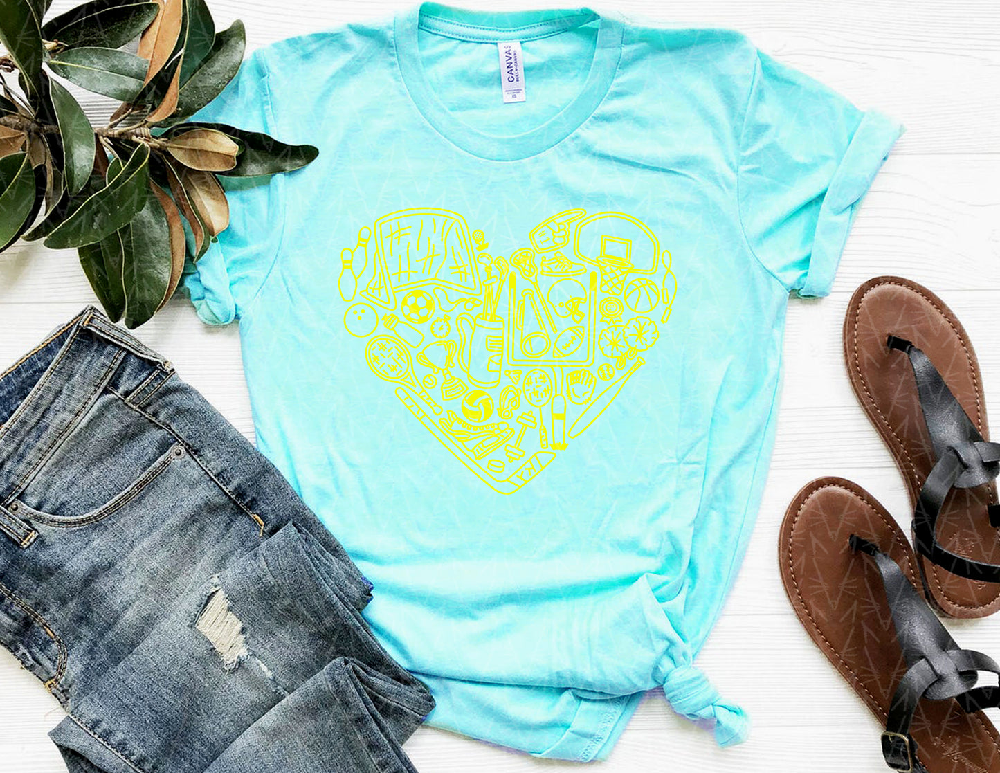 Get'cha Heart in the Game Shirt (Summer Color Combo)