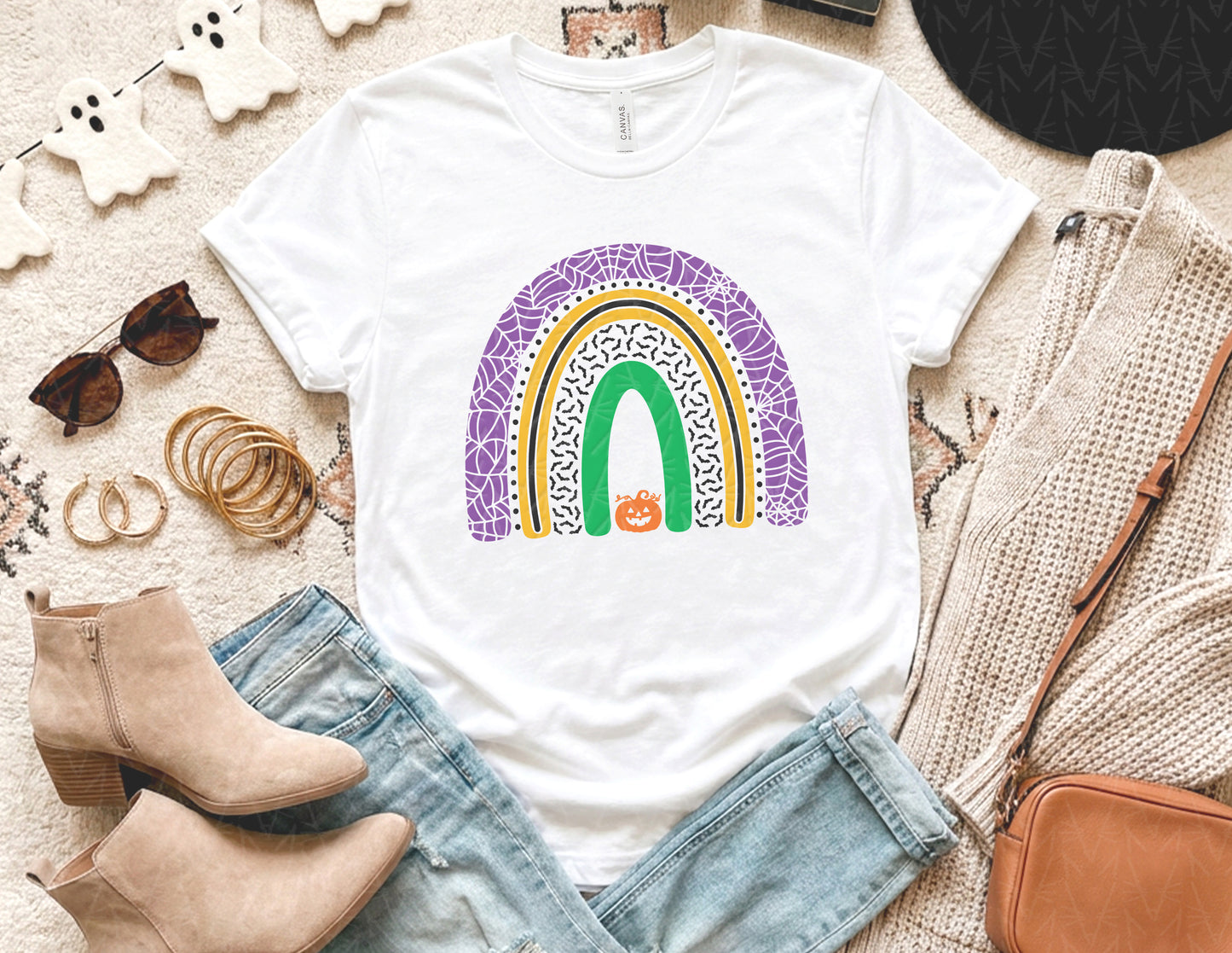 Halloween Boho Rainbow Shirt