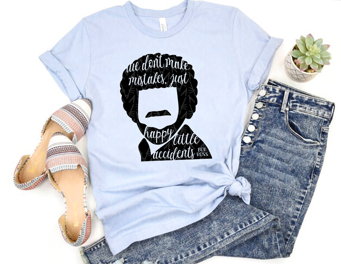 Happy Artist Quote Shirt (Black Graphic)