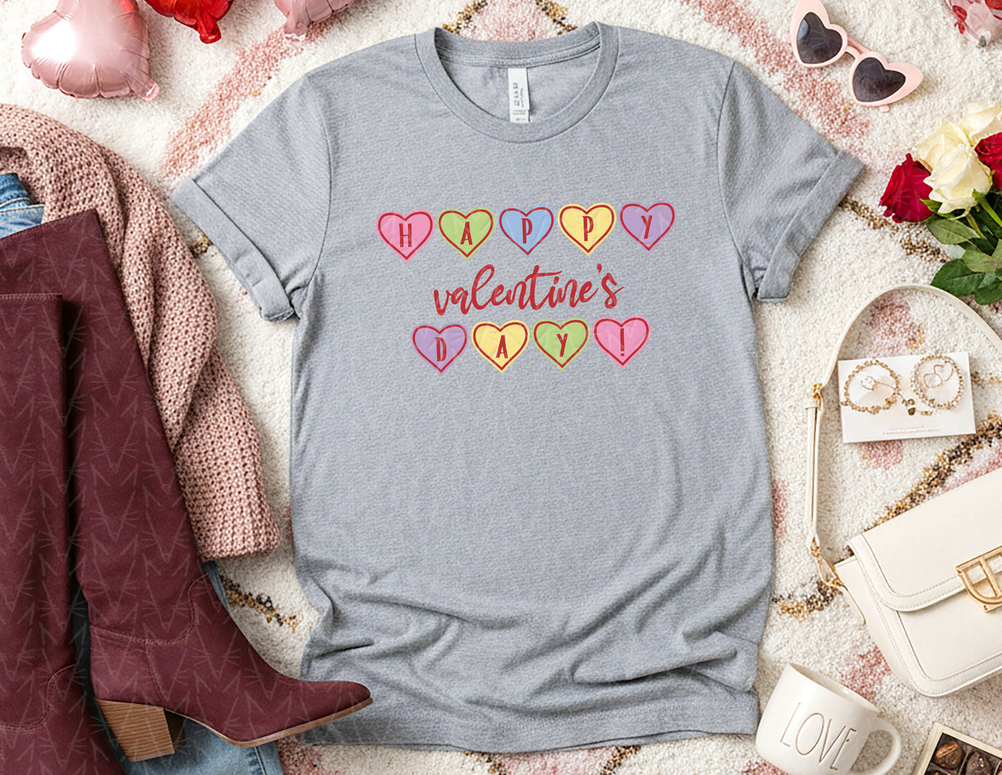 Happy Valentine's Day Conversation Heart Shirt