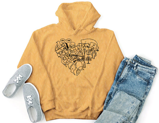 Heart Stuck in a Book Hoodie