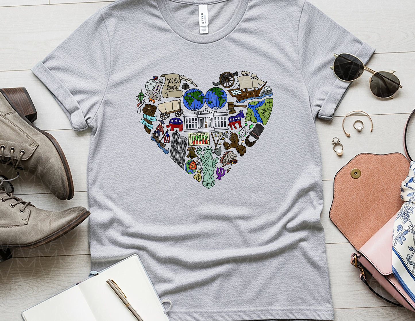 History Begins in the Heart Shirt (Full Color Graphic)