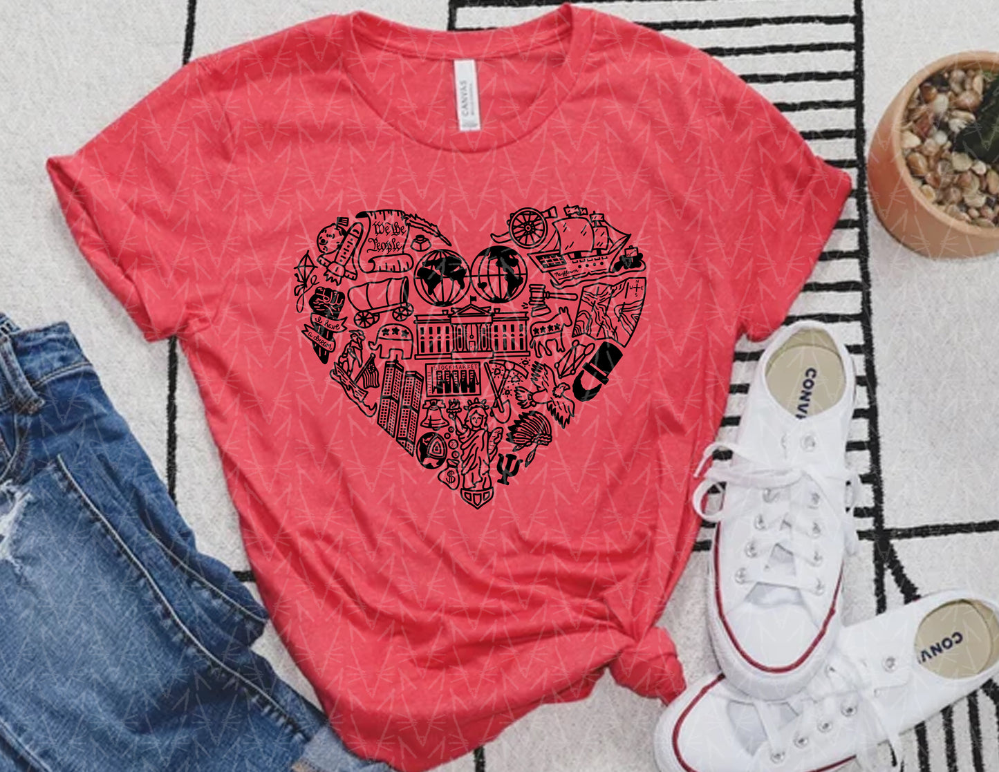 History Begins in the Heart Shirt (Black  Graphic)