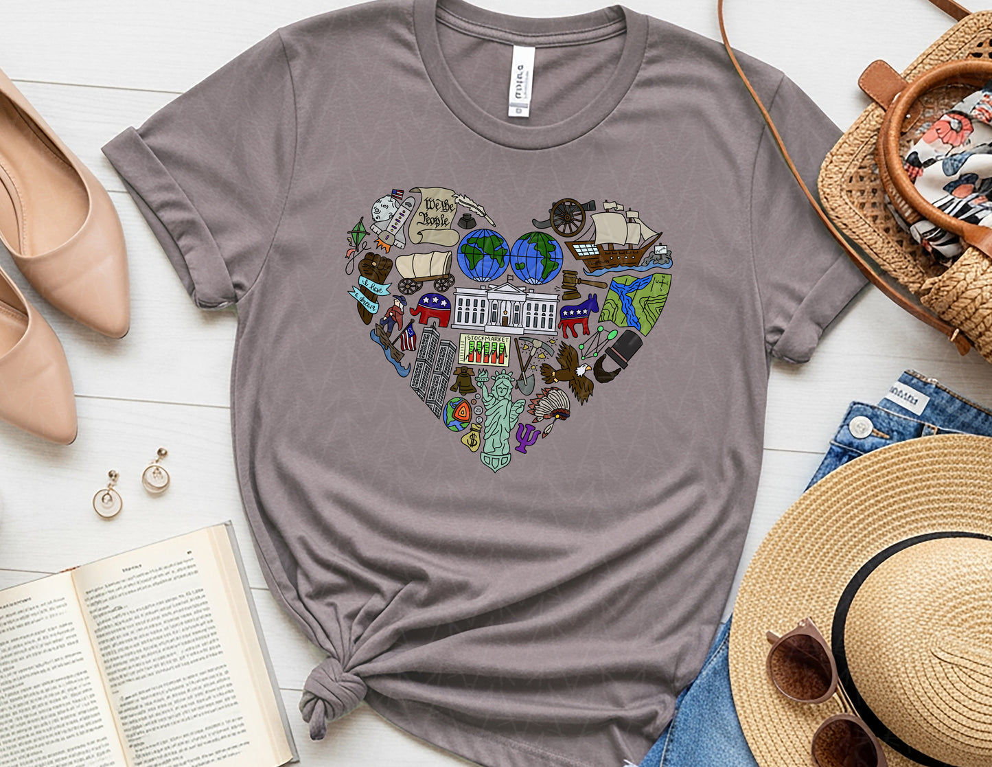 History Begins in the Heart Shirt (Full Color Graphic)