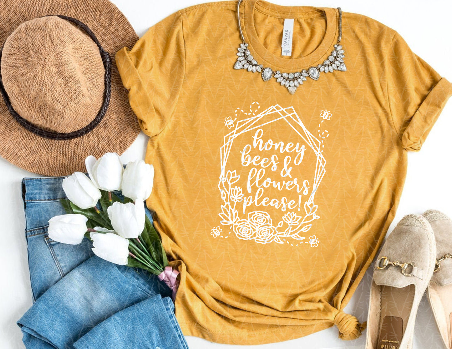 Honey Bees & Flowers Please Shirt