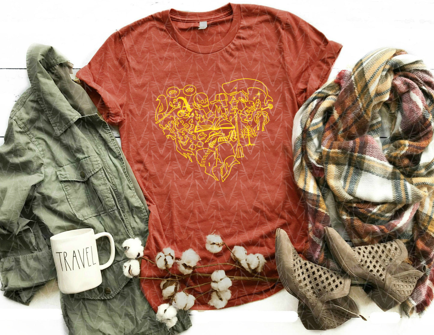 Heart Stuck in a Book Shirt (Fall Color Combo)