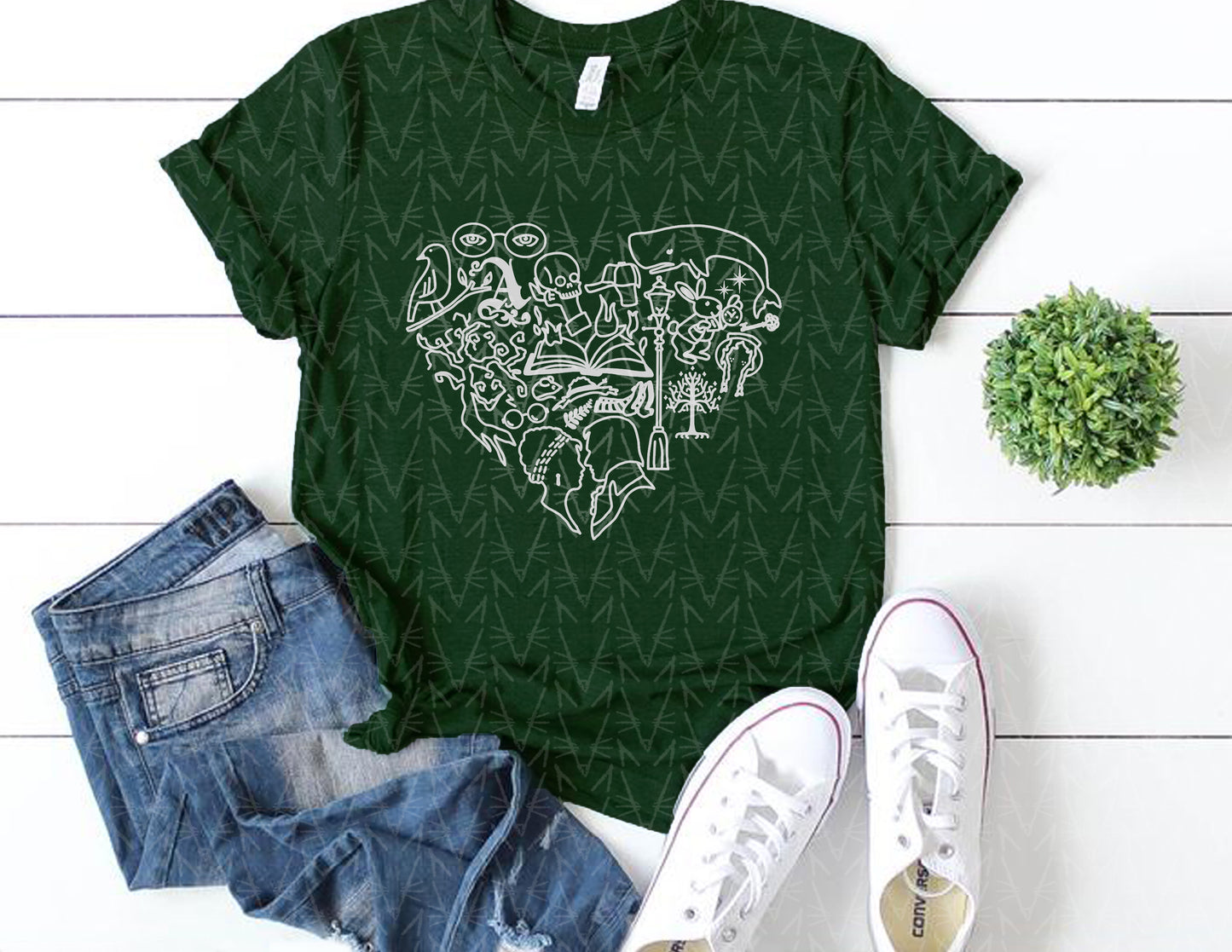 Heart Stuck in a Book Shirt (School Color Combo)