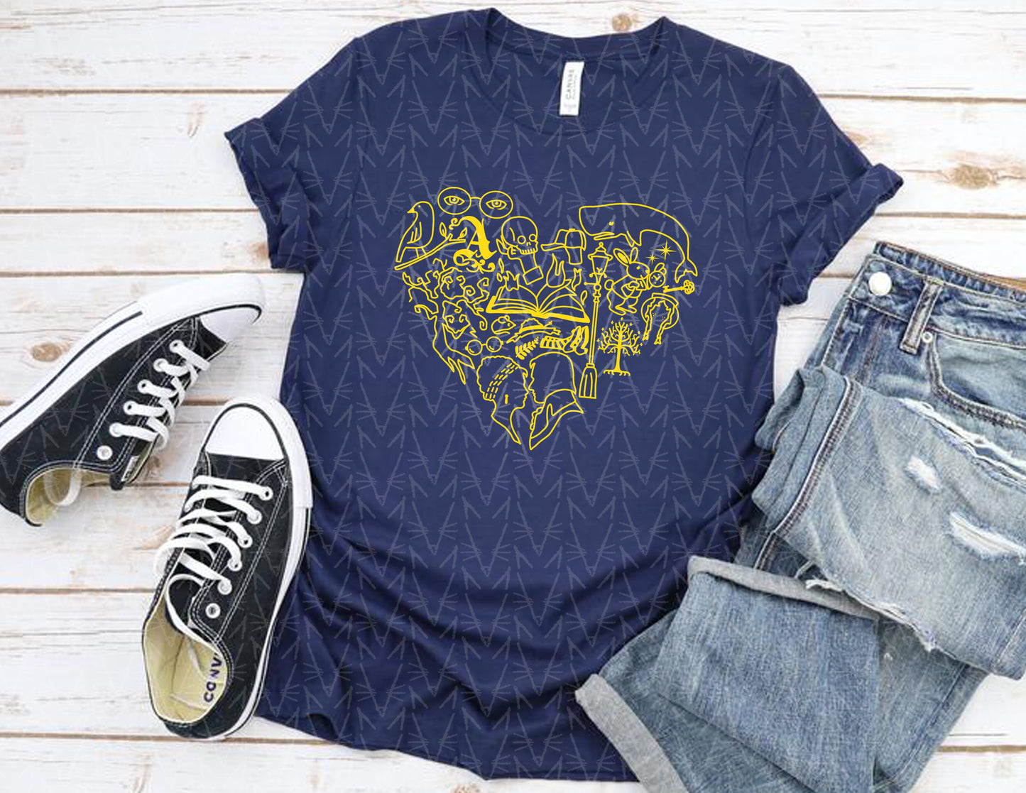 Heart Stuck in a Book Shirt (School Color Combo)