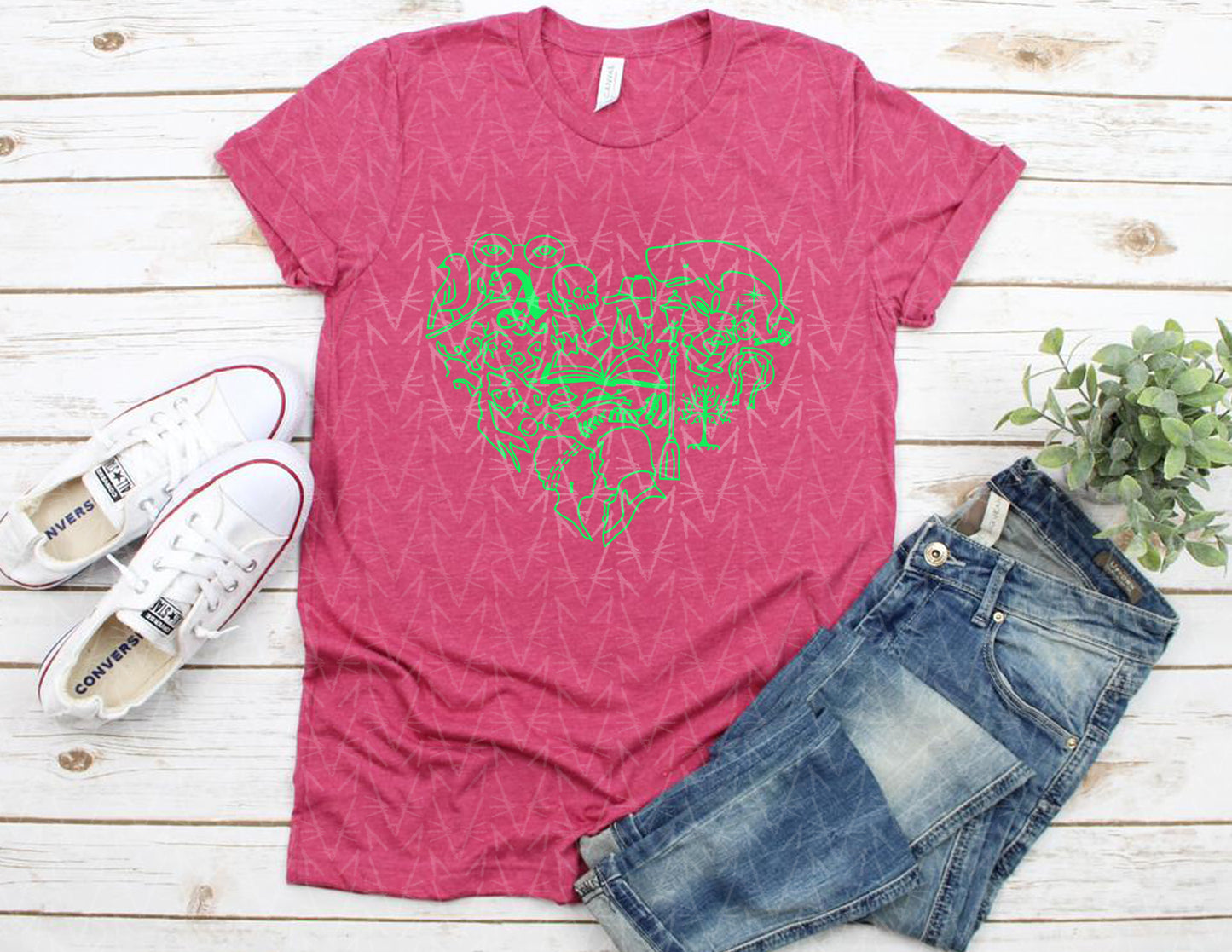 Heart Stuck in a Book Shirt (Summer Color Combo)