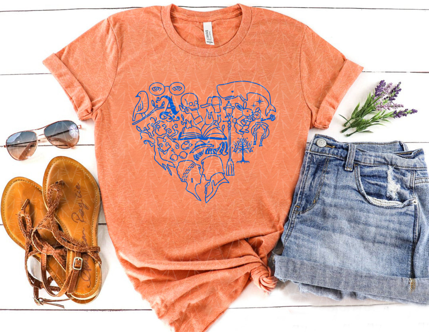 Heart Stuck in a Book Shirt (Summer Color Combo)