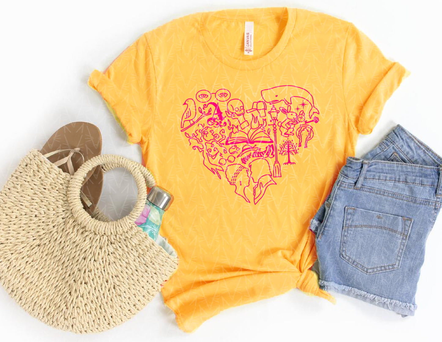 Heart Stuck in a Book Shirt (Summer Color Combo)