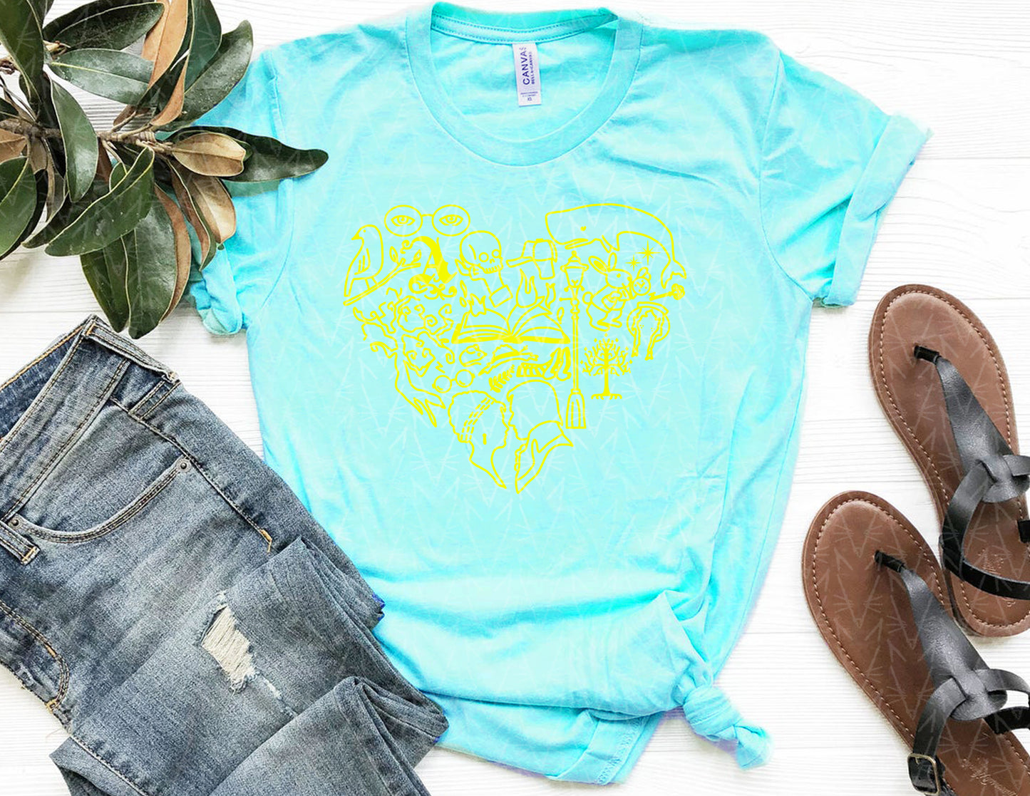 Heart Stuck in a Book Shirt (Summer Color Combo)