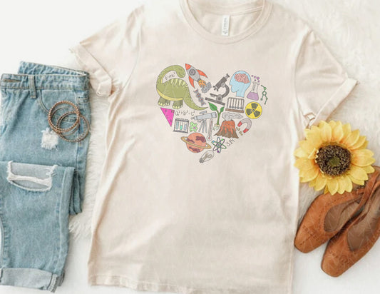 Scientific Myocardium Shirt (Faded Color Graphic)