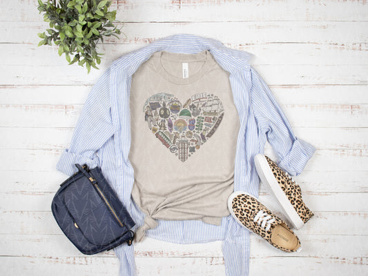 Left My Heart in Erie, PA Shirt (Faded Color Graphic) - CLOSET CLEANOUT SALE!