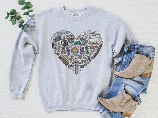 Left My Heart in Erie, PA Sweatshirt - CLOSET CLEANOUT SALE!