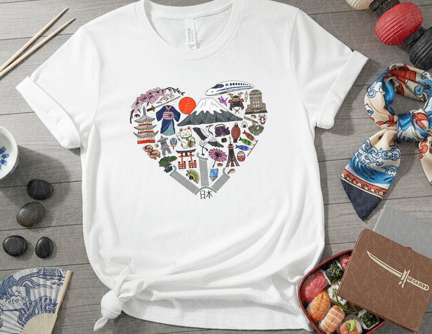 Left My Heart in Japan Shirt (Full Color Graphic)