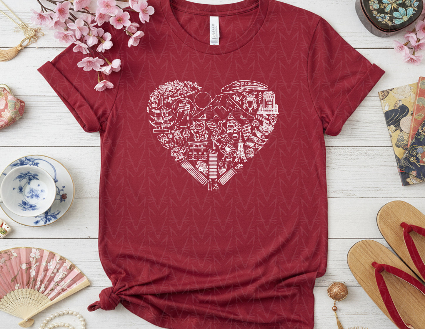 Left My Heart in Japan Shirt (White Graphic)