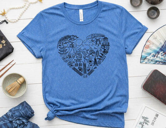 Left My Heart in Japan Shirt (Black Graphic)