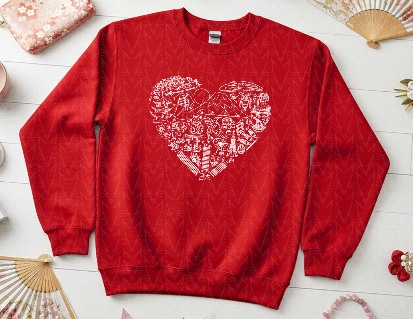 Left My Heart in Japan Sweatshirt (White Graphic)