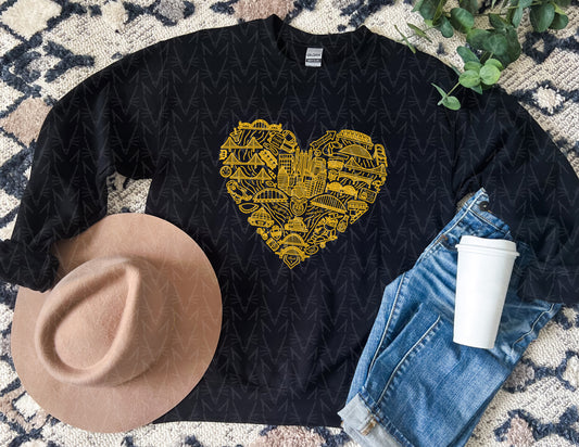 Left My Heart in Pittsburgh, PA Sweatshirt - CLOSET CLEANOUT SALE!